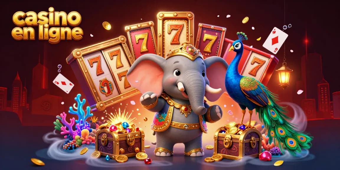Jouez à des jeux de casino en ligne avec cette illustration immersive de casino en ligne.