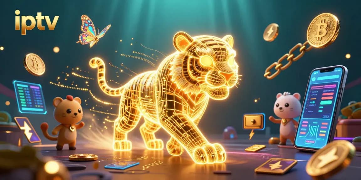 Stream live sports on iptv with vibrant high-energy casino-themed digital illustration.