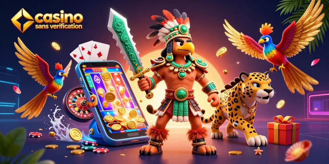 Jouez dans un casino sans vérification et découvrez des jeux palpitants avec des personnages animés colorés.