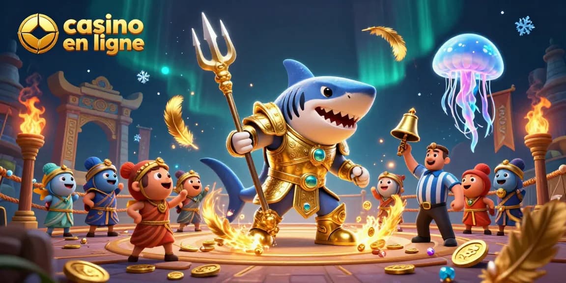 Plongée dans l'univers des casinos en ligne avec un requin-tigre 3D et une ambiance spectaculaire.
