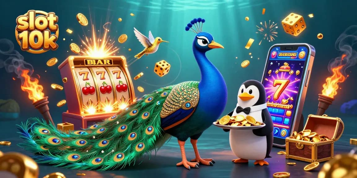 Experience the excitement of slot 10k with enchanting characters and vibrant casino symbols.