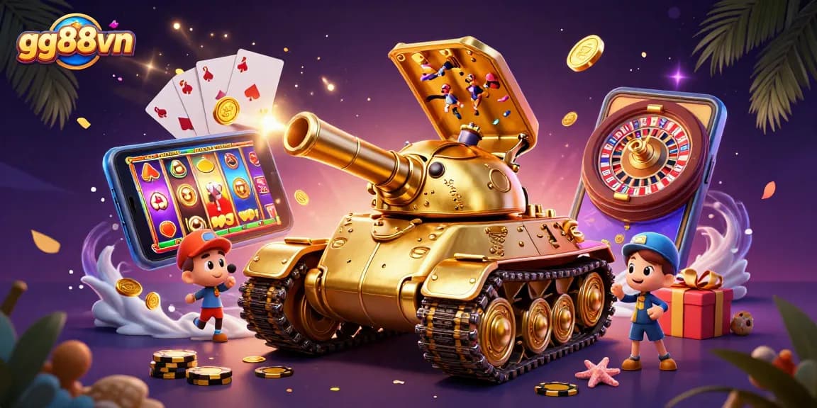 Experience thrilling games and winning strategies at gg88vn with this vibrant casino illustration.