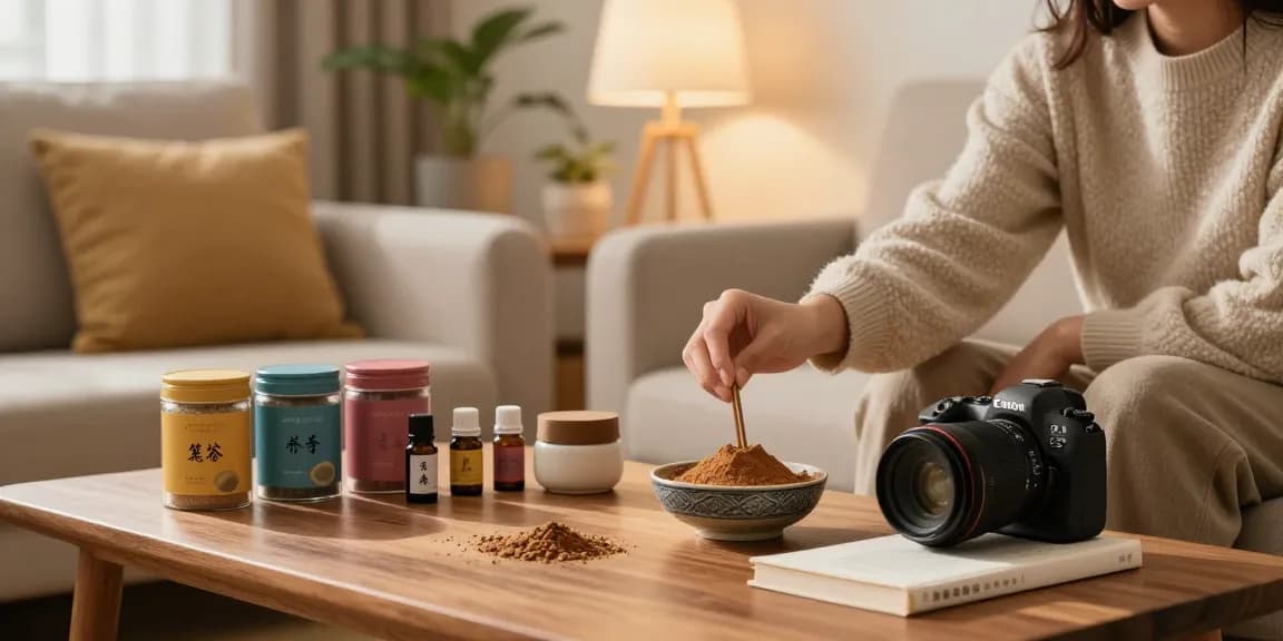 Experience the best-powder-incense in a cozy home setting, with beautiful jars and calming ambiance.