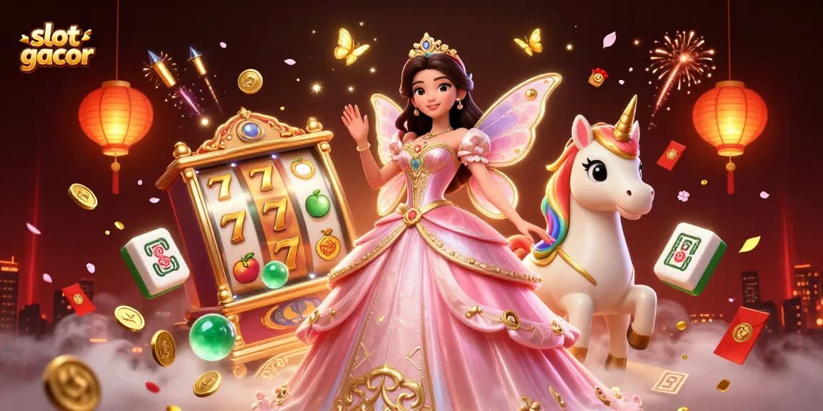 Engage with slot gacor adventures using this vibrant 3D fantasy casino illustration.