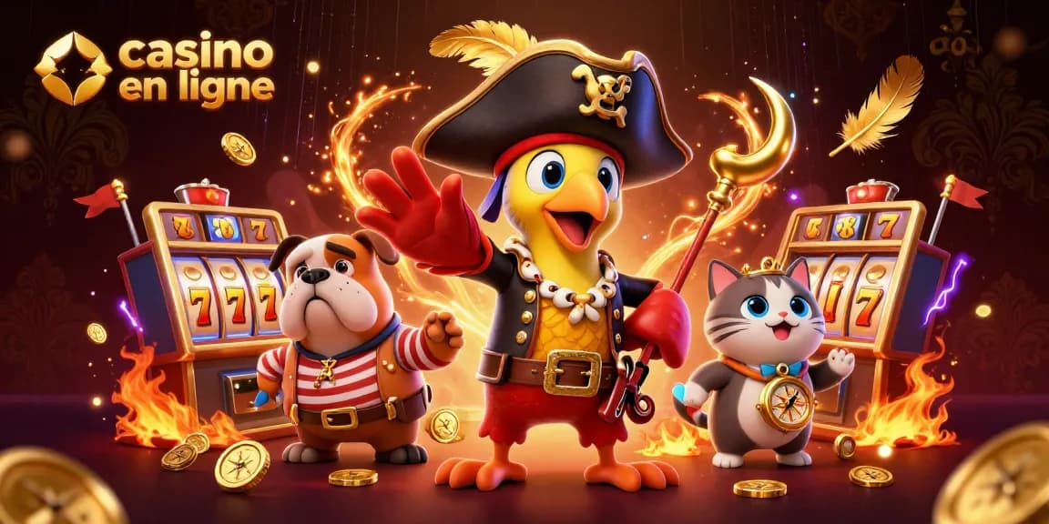 Prise en main de jeux captivants au casino en ligne avec des personnages animés.