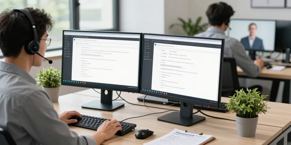 Hotmail Customer Service with Telus-Technical-Support in a modern tech office.