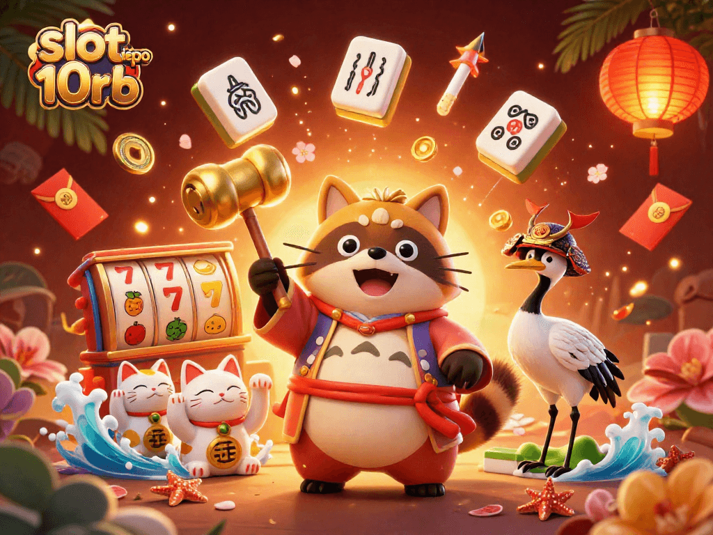Experience the excitement of game winnings with slot depo 10rb featuring a vibrant casino scene.