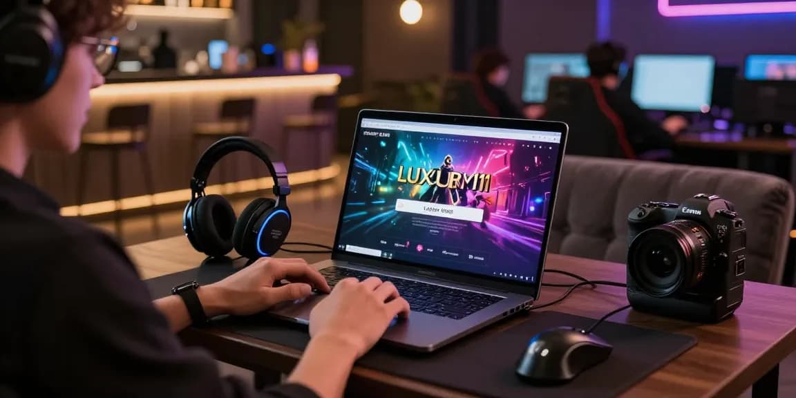 Proses login LUXURY111 di platform gaming mewah dengan aksesori premium dan suasana yang nyaman.