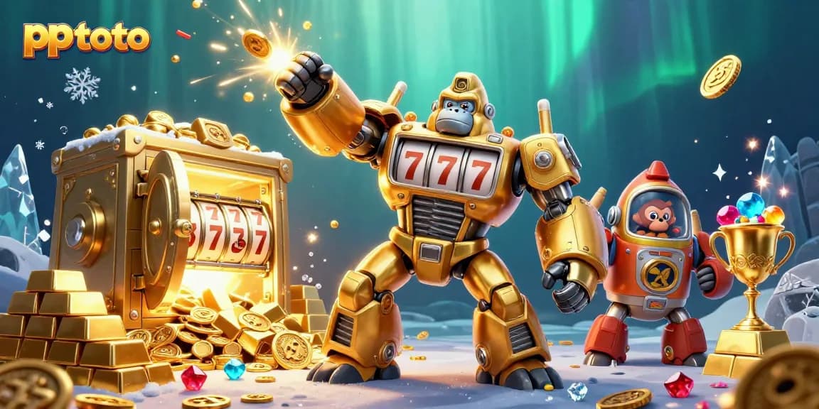 Experience thrilling gameplay with pp toto in this dynamic 3D art showing extravagant winnings.