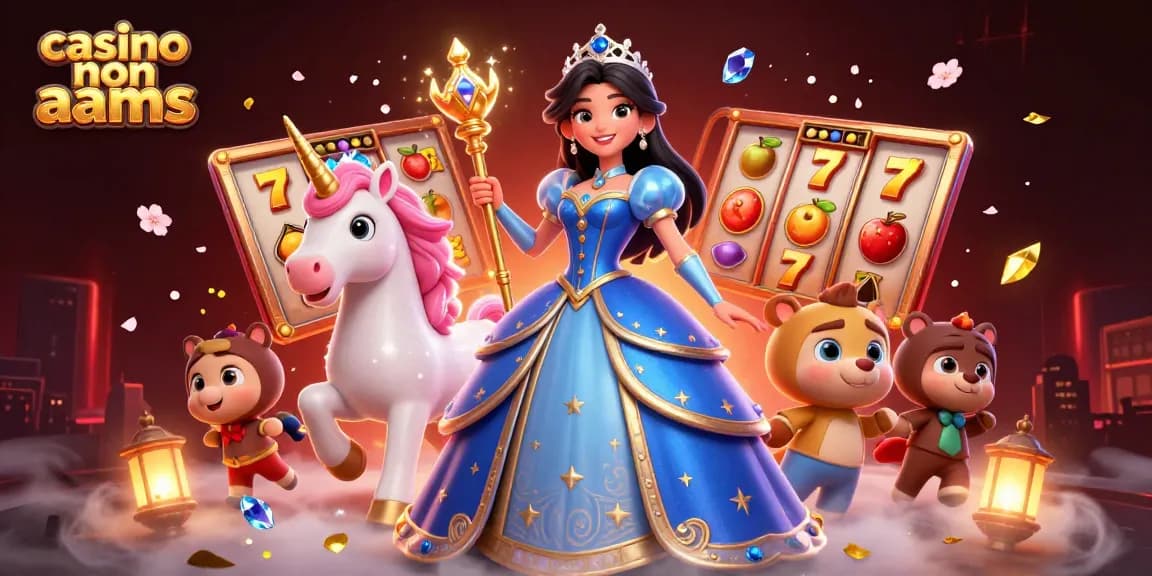 Scopri l'eccitazione dei casinò non aams con simboli di slot vivaci e una scena magica.