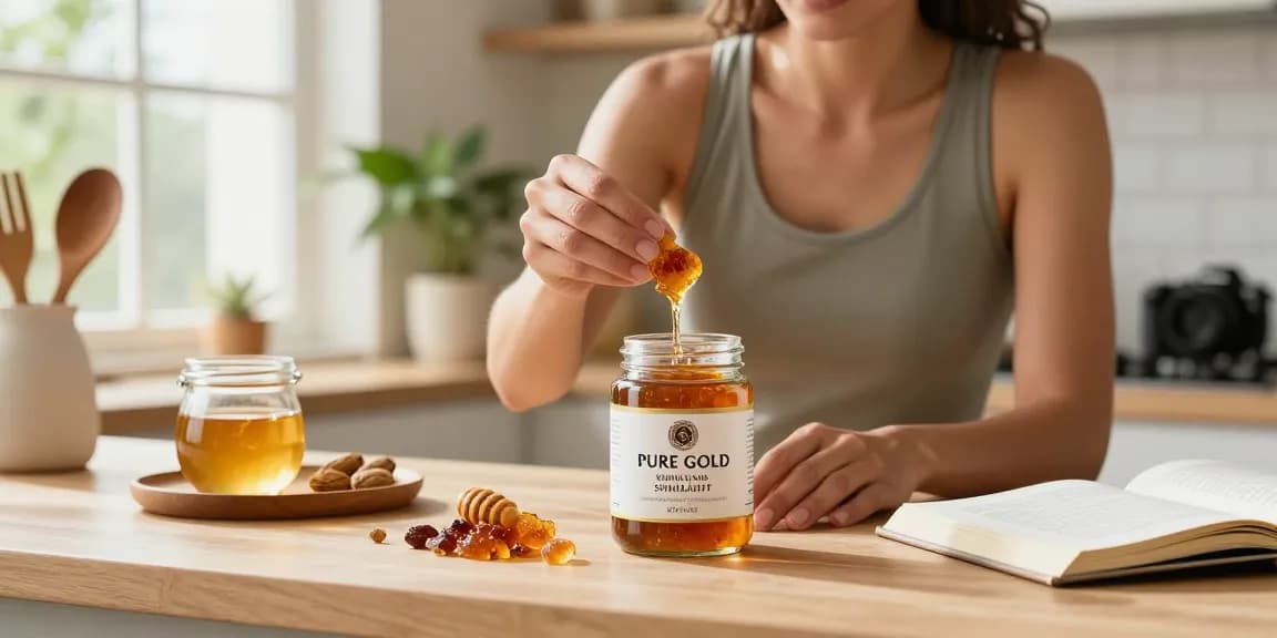 Buy shilajit resin while enjoying a healthy lifestyle in a bright kitchen.
