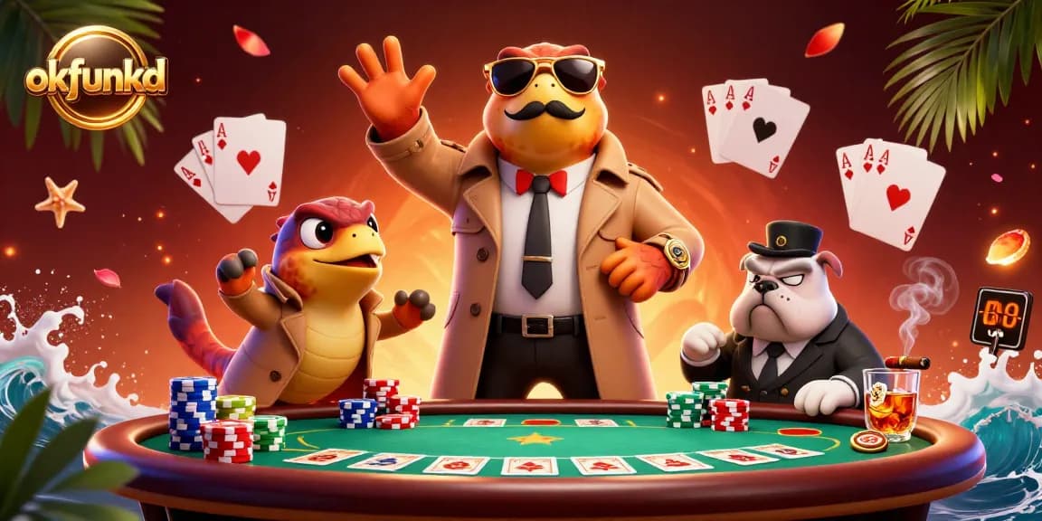Experience high-stakes fun with okfunkd as raptors in disguise enter a VIP casino lounge.