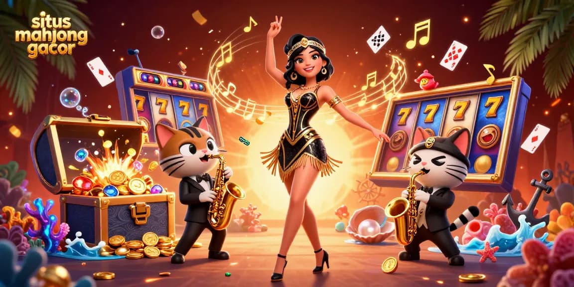 Engage in situs mahjong gacor with vibrant visuals and casino excitement from slot elements and dynamic characters.
