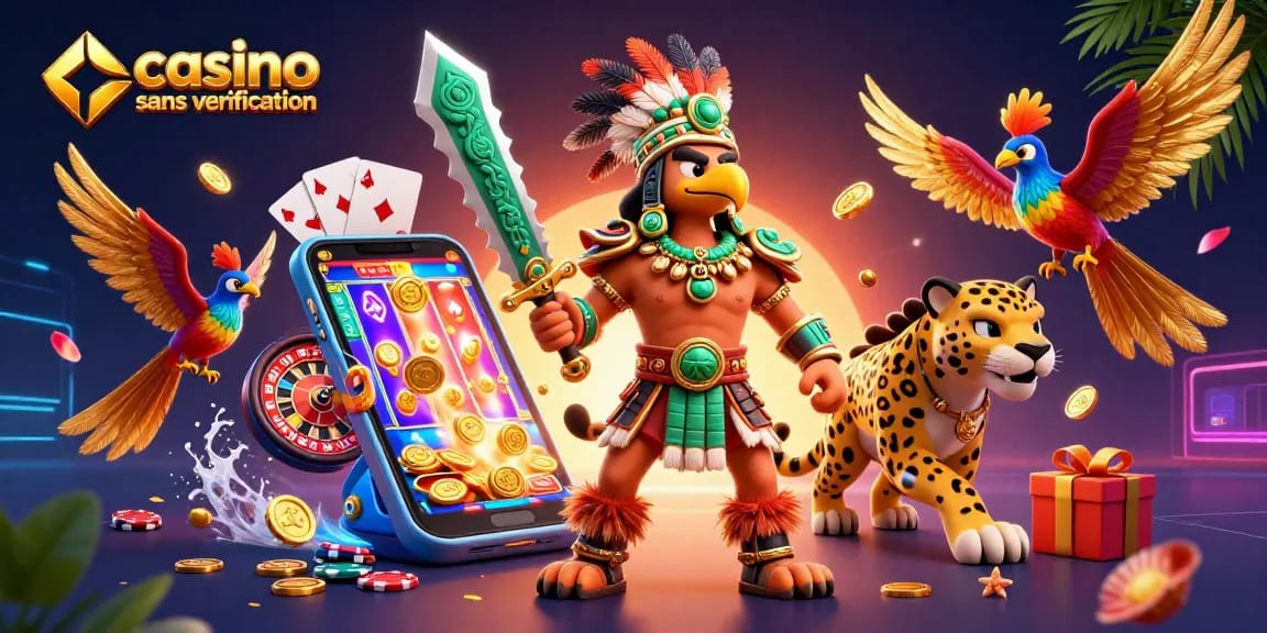 Jouez dans un casino sans vérification et découvrez des jeux palpitants avec des personnages animés colorés.
