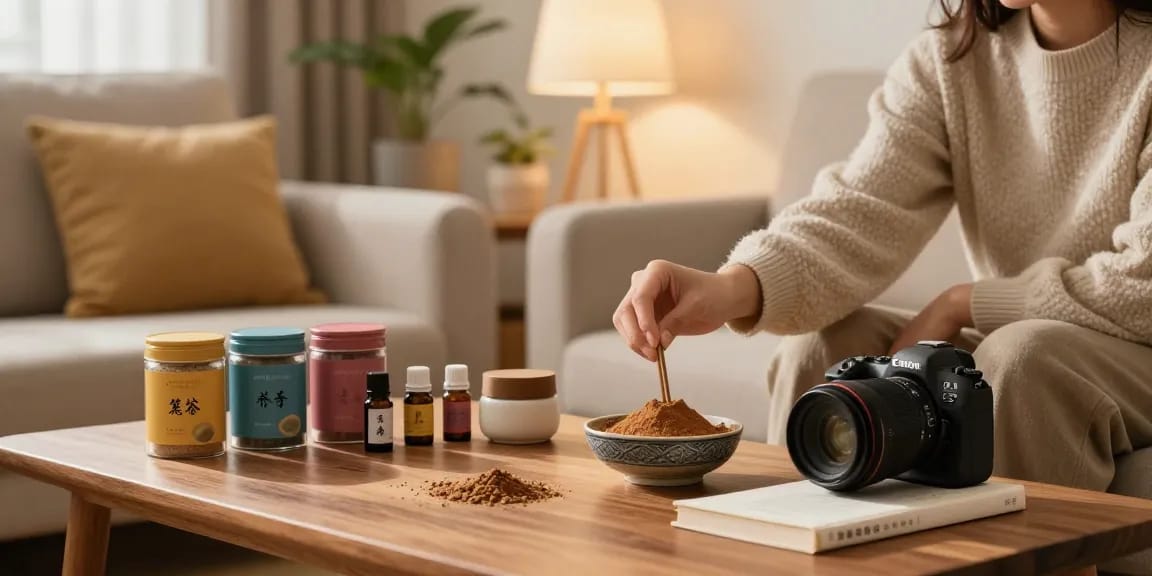 Experience the best-powder-incense in a cozy home setting, with beautiful jars and calming ambiance.