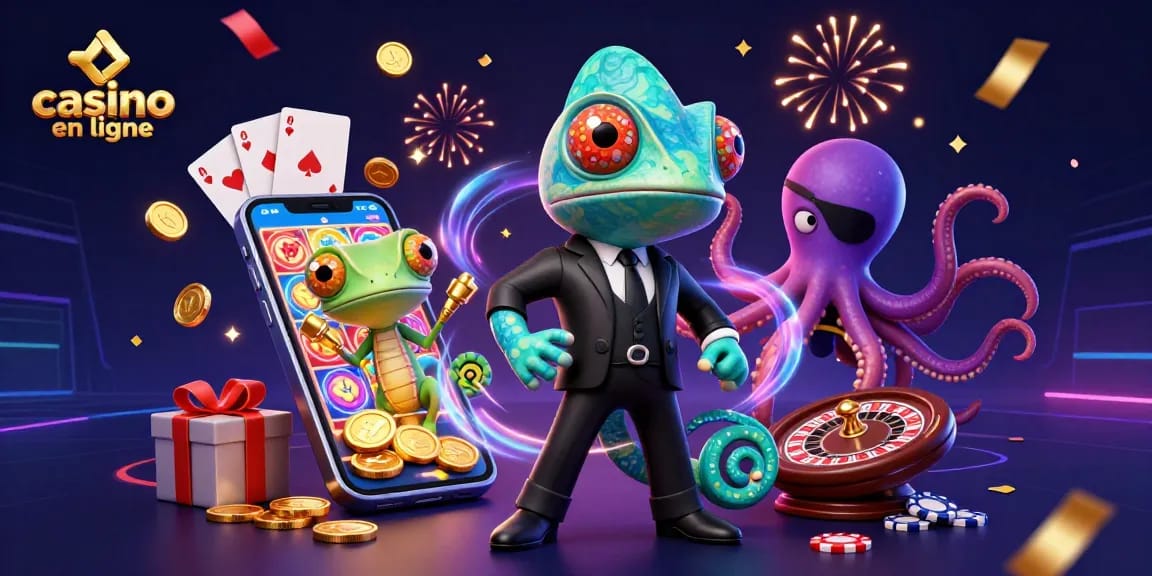 Gagnez au casino en ligne avec des jeux excitants et des personnages animés.