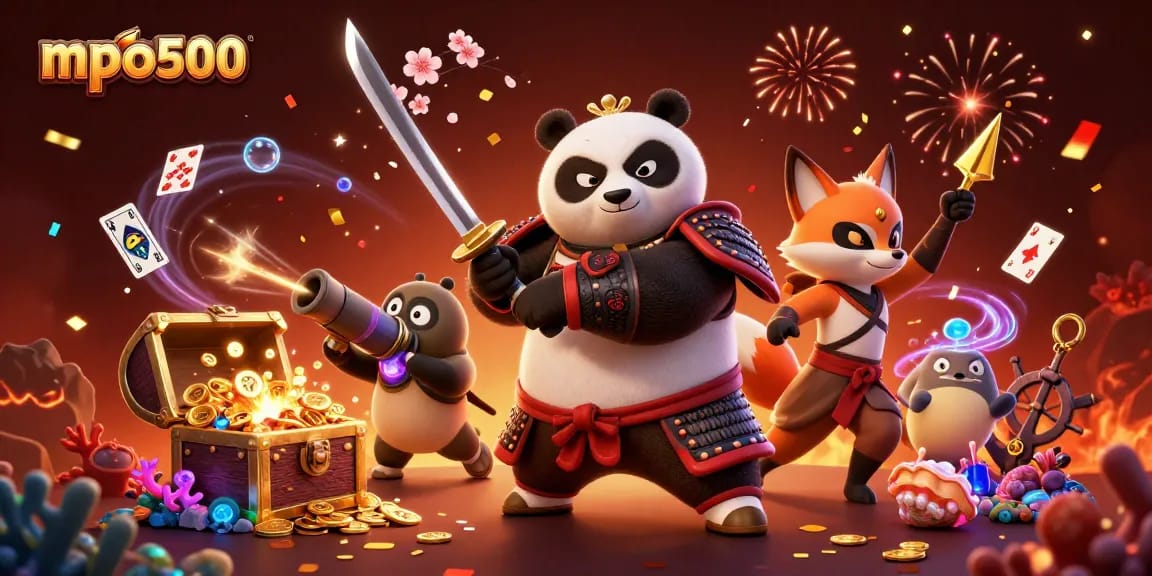 Experience excitement with mpo500 as a panda samurai and ninja fox capture treasures!