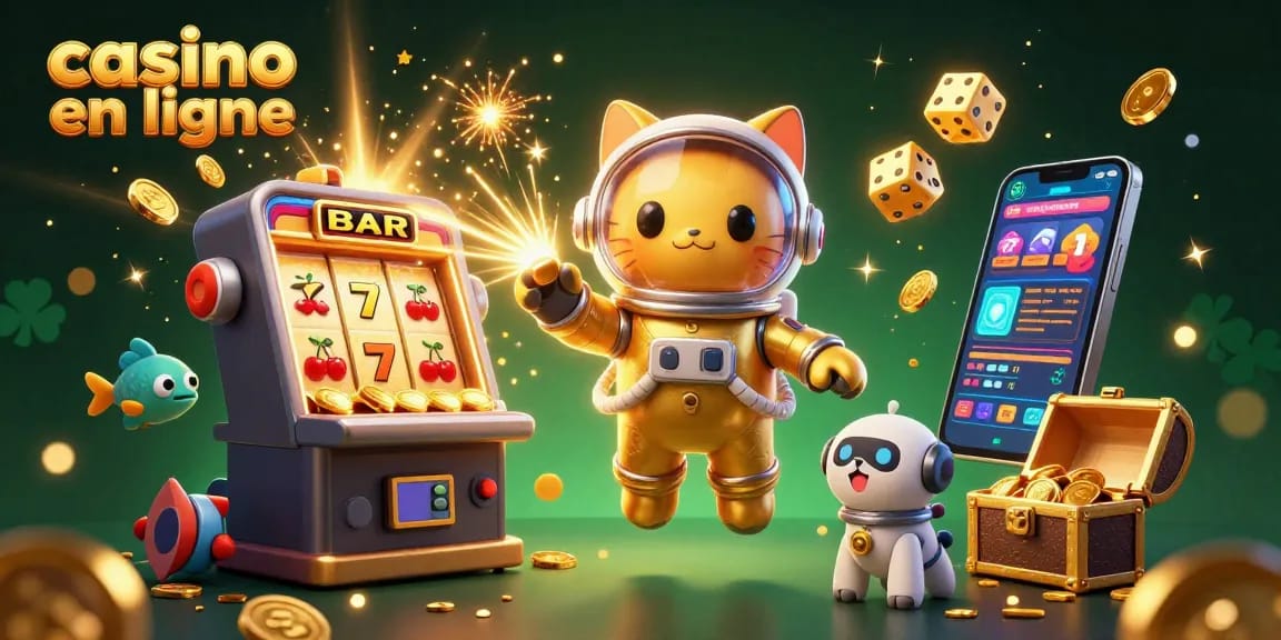 Participez à des expériences de casino en ligne exaltantes avec une bataille dynamique de chance et de fortune représentée visuellement.