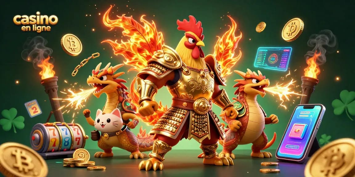 Vivez une expérience de jeu dynamique au casino en ligne avec des personnages de dessin animé en 3D et des éléments crypto vibrants.