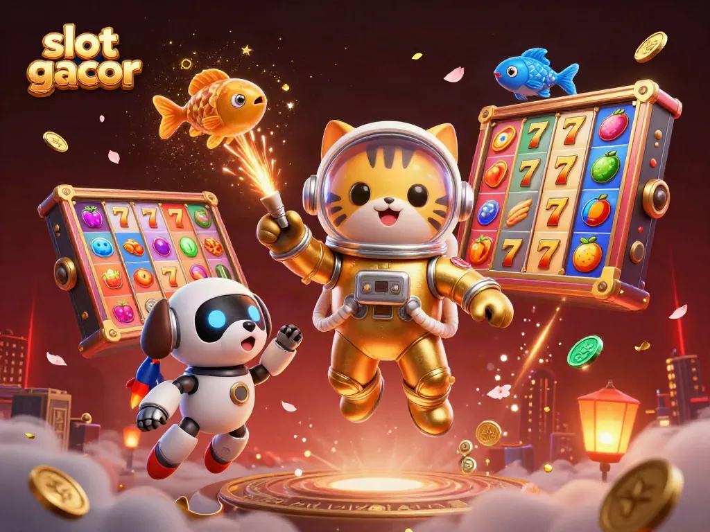 Feeling lucky with slot gacor spins and golden adventures in this vibrant space casino scene