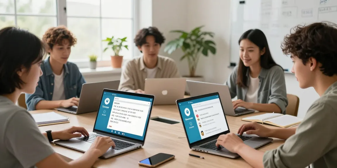 Explore essential telegram chinese tips in an engaging virtual learning environment with students discussing Chinese language.
