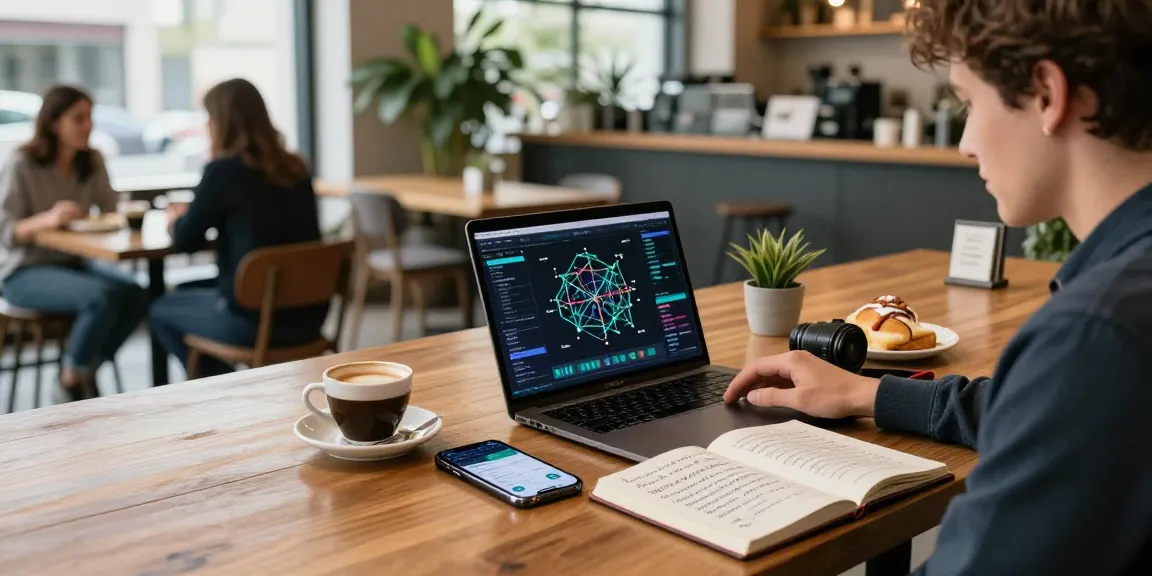 Analyzing blueface net worth 2025 amidst a digital asset trading environment in a coffee shop with blockchain technology elements.
