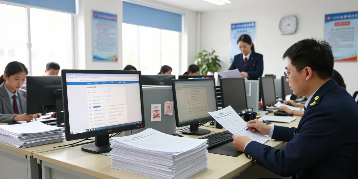 Get your government document from rtps 4 in a bustling office with officials assisting citizens