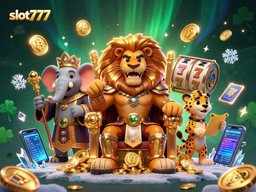 Engage with slot777's vibrant slots world featuring animated characters and golden jackpots.