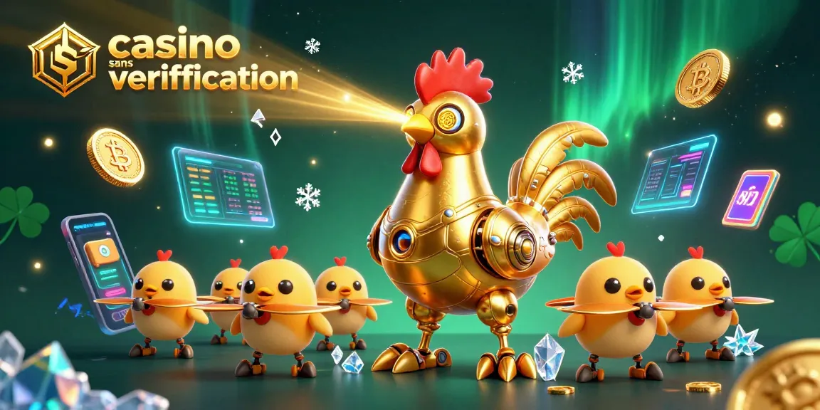 Découvrez les jeux captivants de casino sans vérification dans une illustration dynamique.