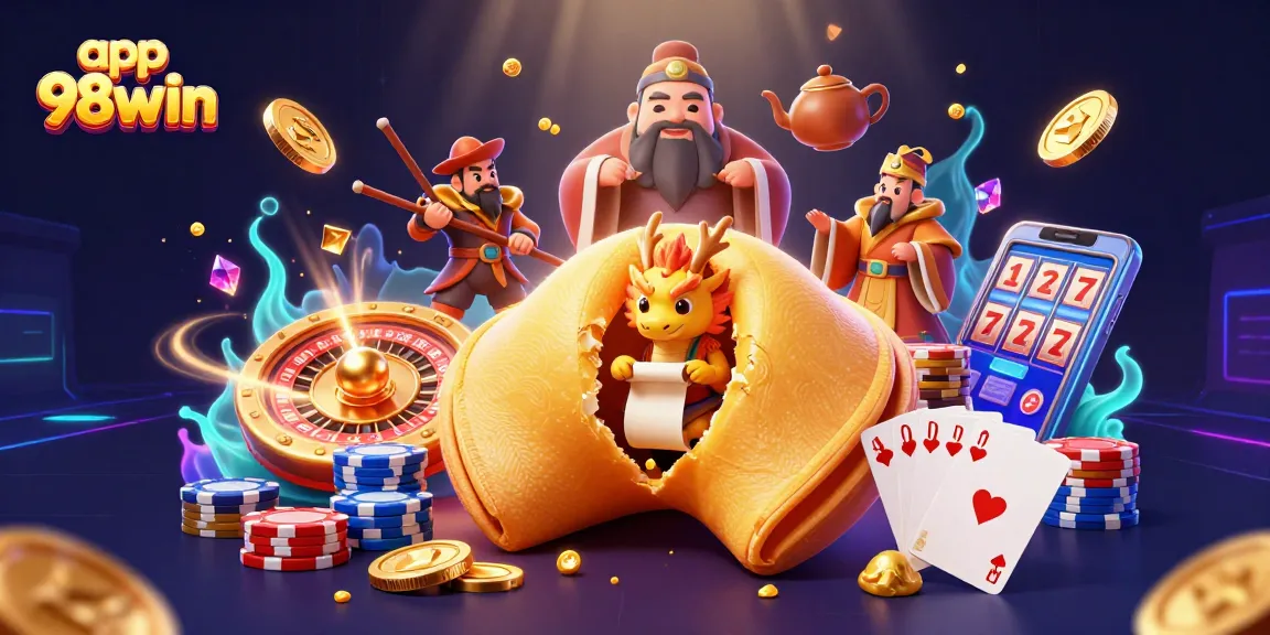 Enhance your gaming experience with the app 98win, featuring dynamic golden casino elements.