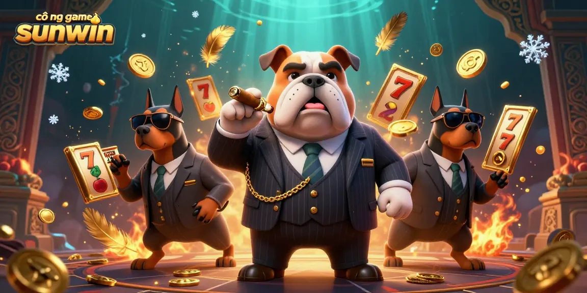 Engage with the dynamic world of cổng game sunwin featuring a mafia bulldog and bodyguards amidst thrilling casino elements.