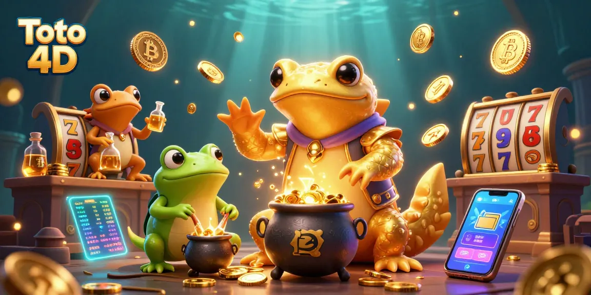 Engage in Toto 4D gameplay with a thrilling illustration showcasing dynamic gaming elements and characters.